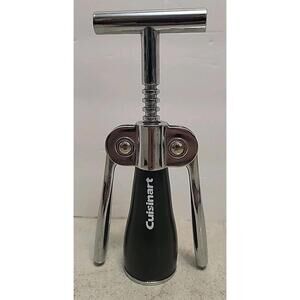 Cuisinart Winged Corkscrew Wine Bottle Opener Black And Chrome In Color
